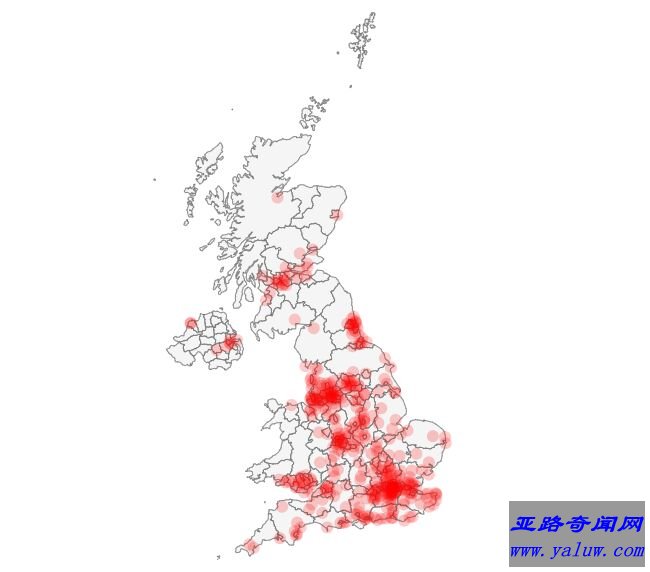 英国人口分布图