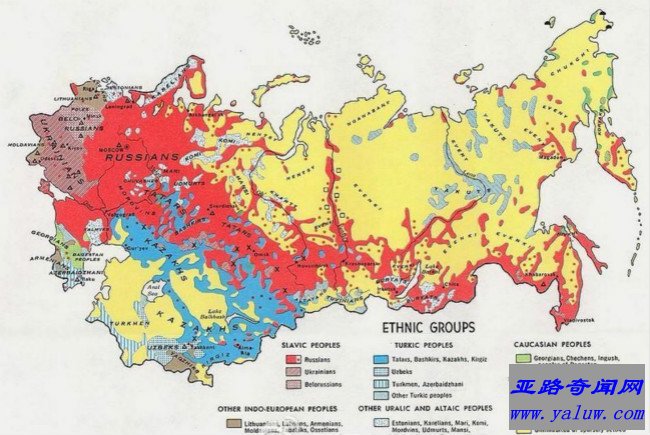俄罗斯人口分布图